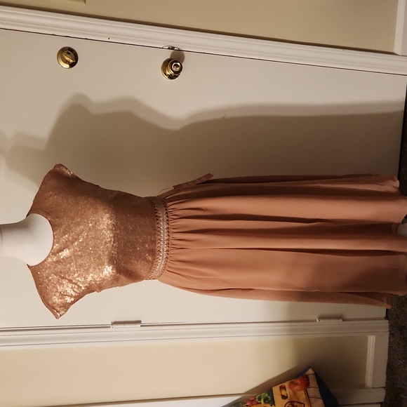truth and fable Dresses & Skirts - Truth and Fable blush sequin dress size XS